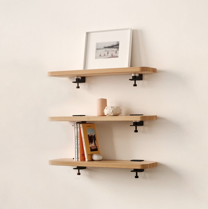 Trio wall shelves - solid oak - 60cm