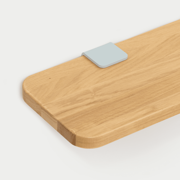 Set of 3 BRACKET wall shelves - solid oak - 90cm 