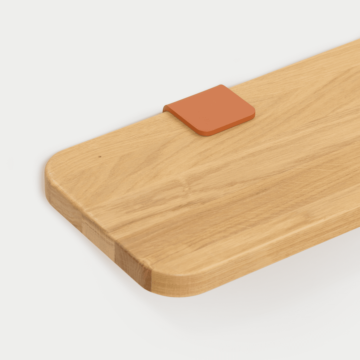 Set of 3 BRACKET wall shelves - solid oak - 90cm 