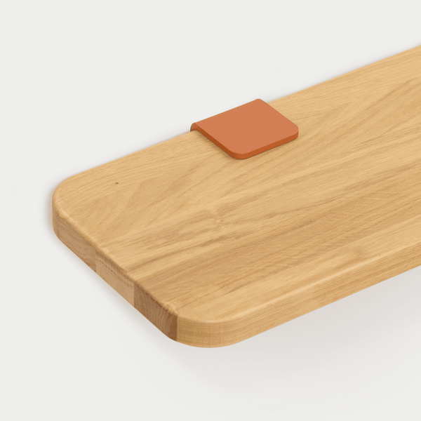 Set of 3 BRACKET wall shelves - solid oak - 90cm 