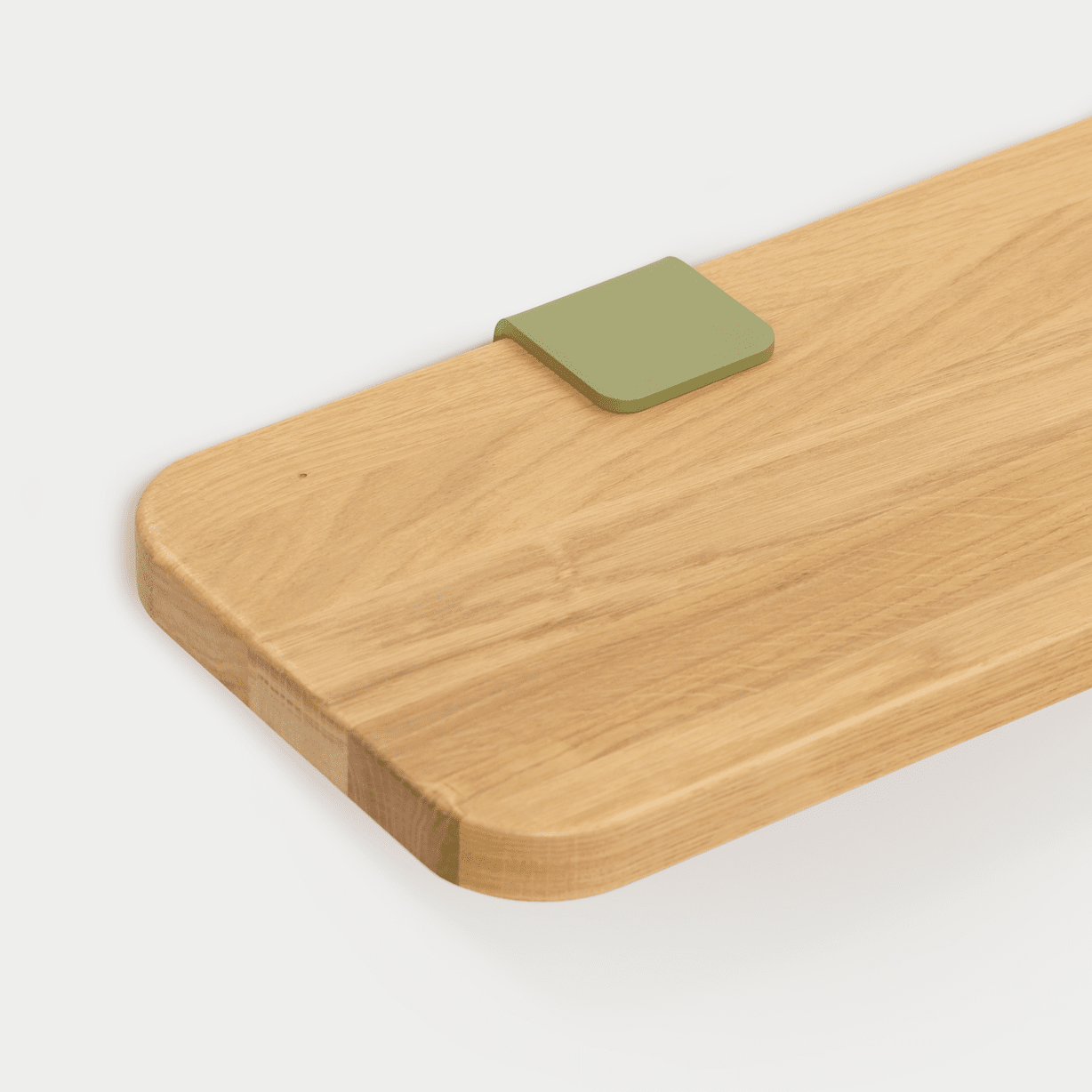 Set of 3 BRACKET wall shelves - solid oak - 90cm 