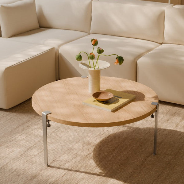 Table basse ronde TIPTOE – chêne massif - Édition CORE