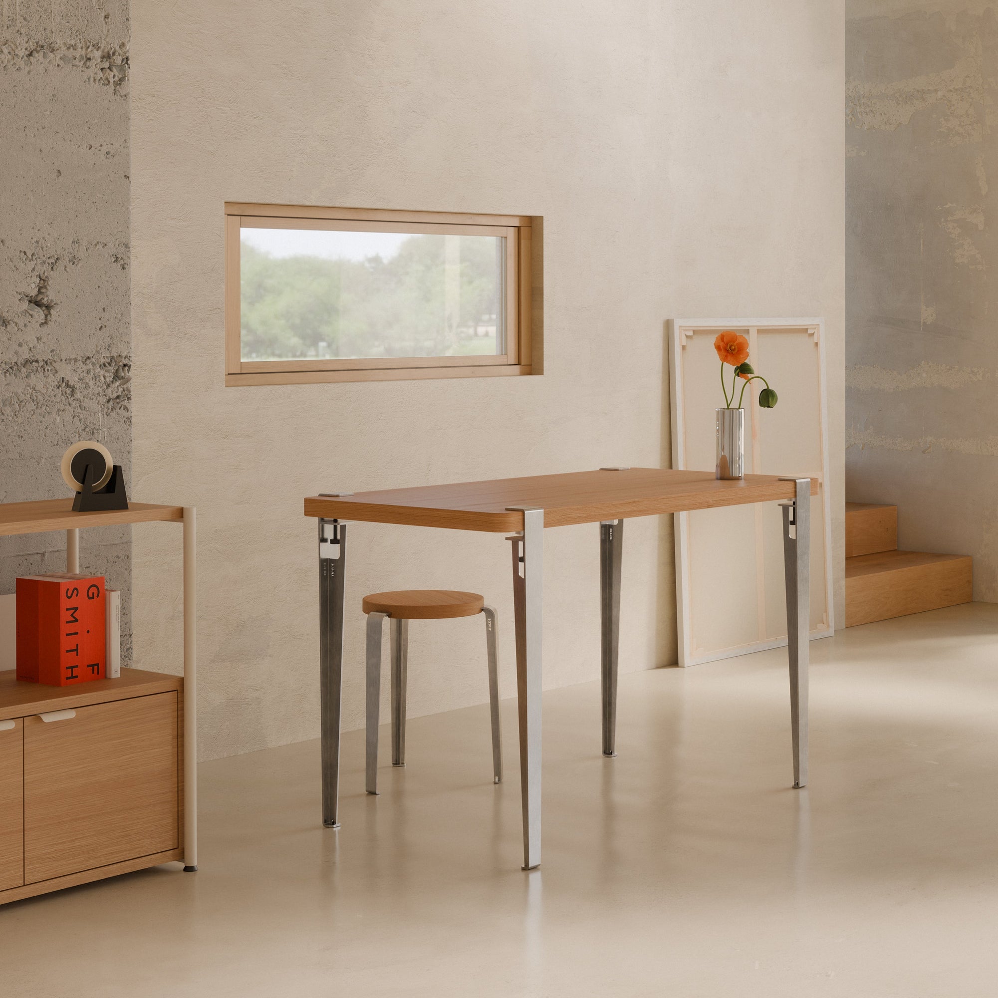 Pied de table à manger en acier inoxydable - 75cm - Édition CORE