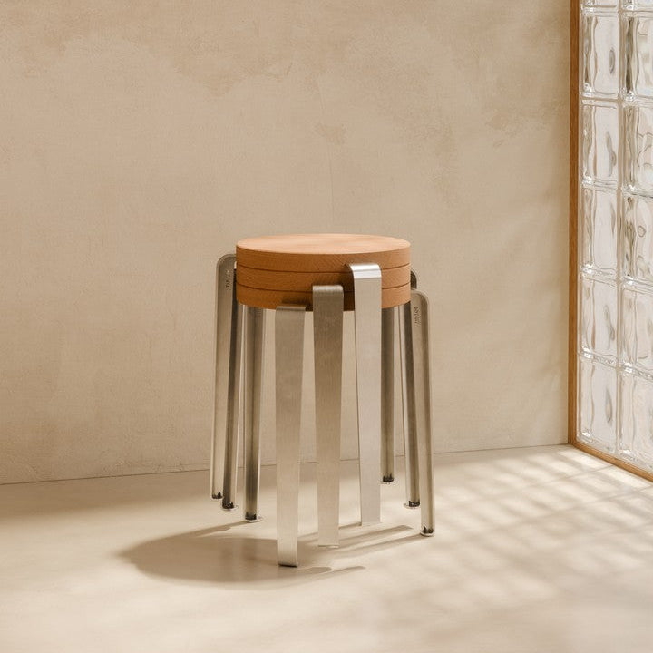 LOU stool – eco-certified wood – 45 cm - CORE Edition

