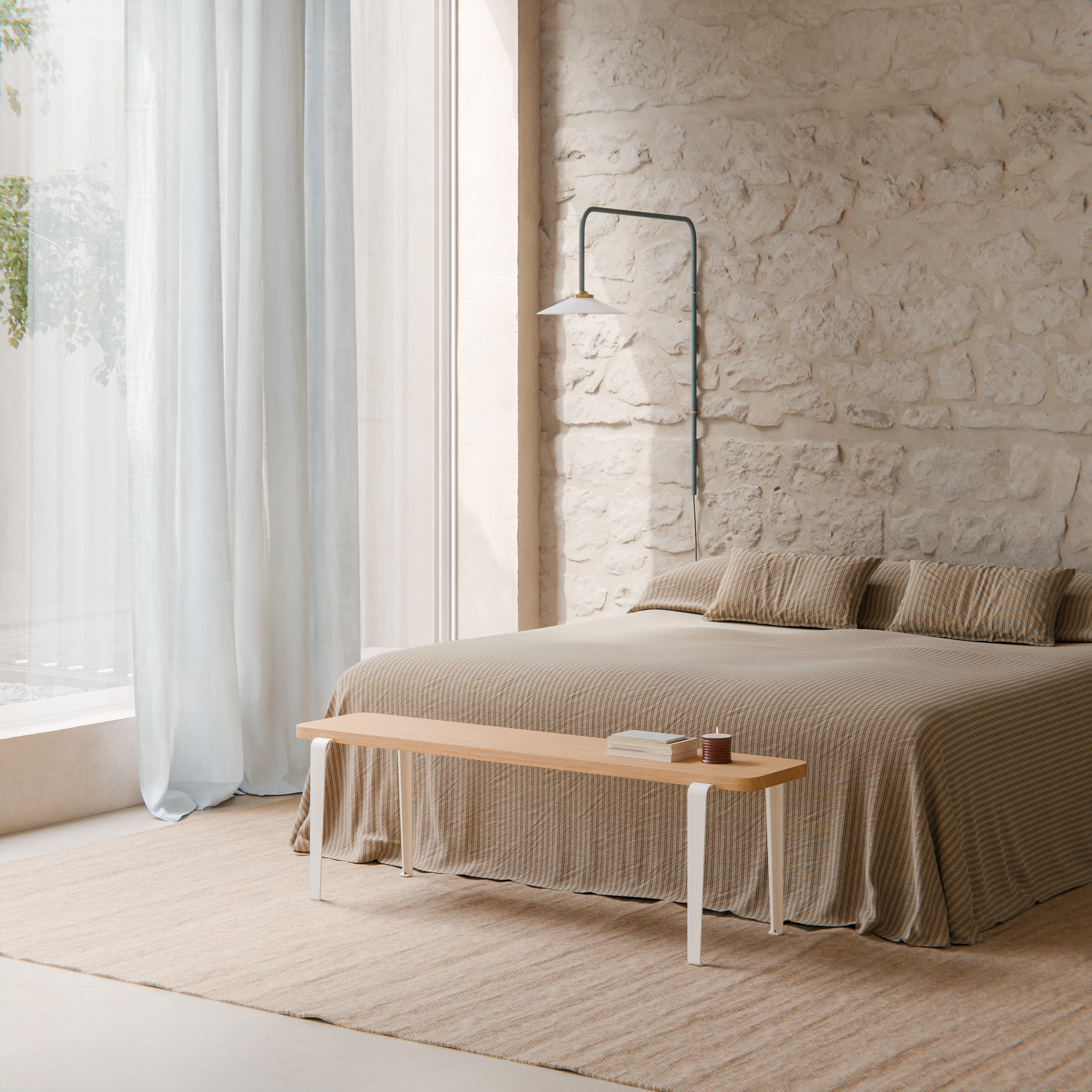 Banc LOU - chêne éco certifié - 90 et 140cm