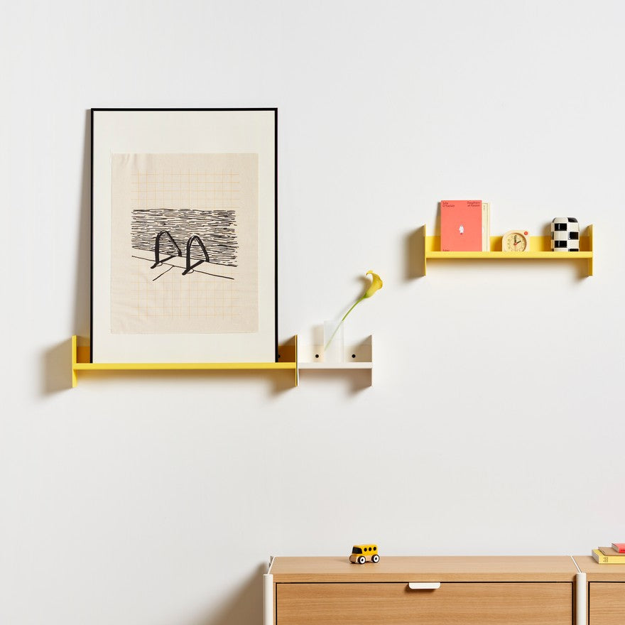 PLI Slim steel wall-mounted shelf - 30 to 60cm