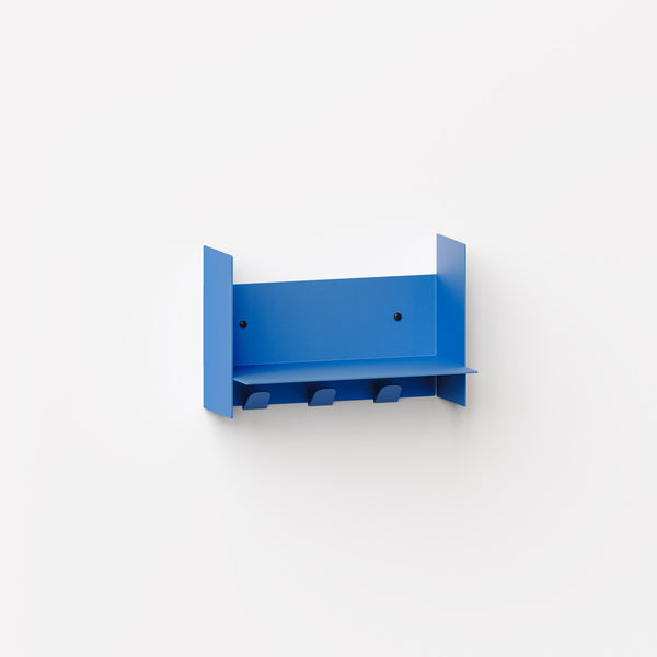 PLI steel wall shelf with coat rack – 30 to 60 cm