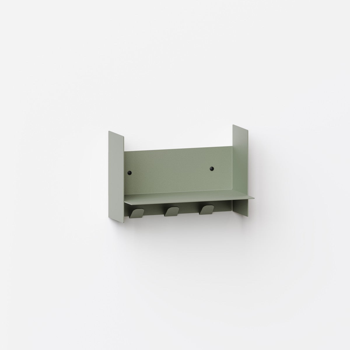 PLI steel wall shelf with coat rack – 30 to 60 cm