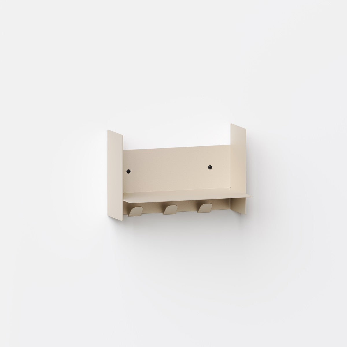 PLI steel wall shelf with coat rack – 30 to 60 cm