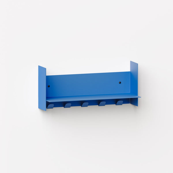 PLI steel wall shelf with coat rack – 30 to 60 cm