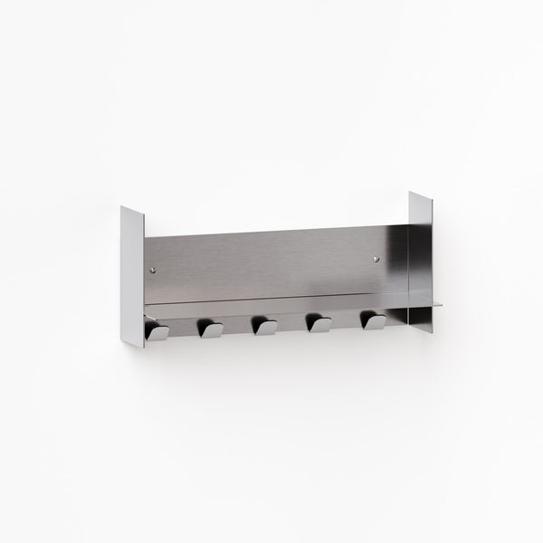 PLI steel wall shelf with coat rack – 30 to 60 cm - CORE Edition
