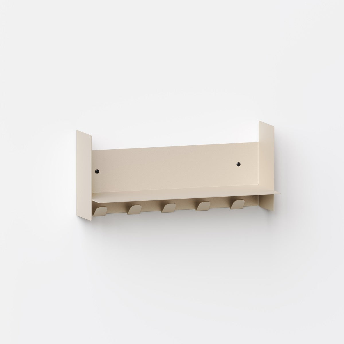 PLI steel wall shelf with coat rack – 30 to 60 cm