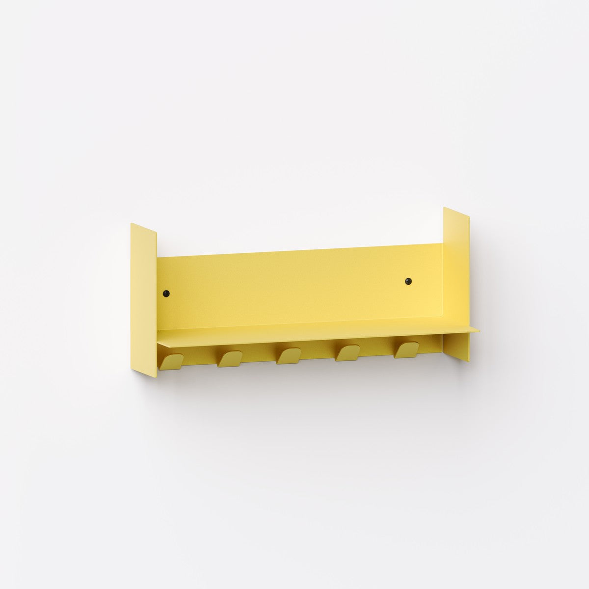 PLI steel wall shelf with coat rack – 30 to 60 cm