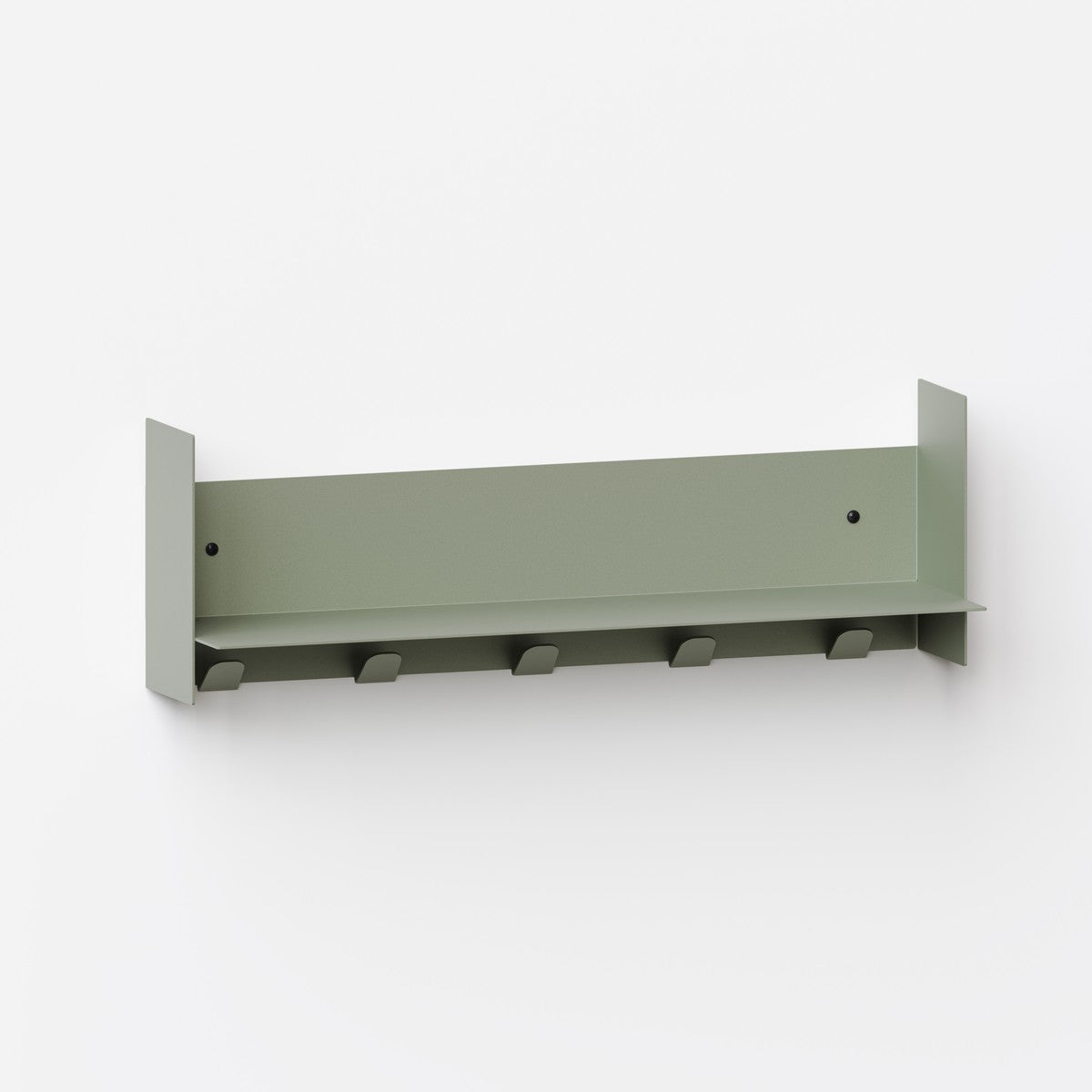 PLI steel wall shelf with coat rack – 30 to 60 cm
