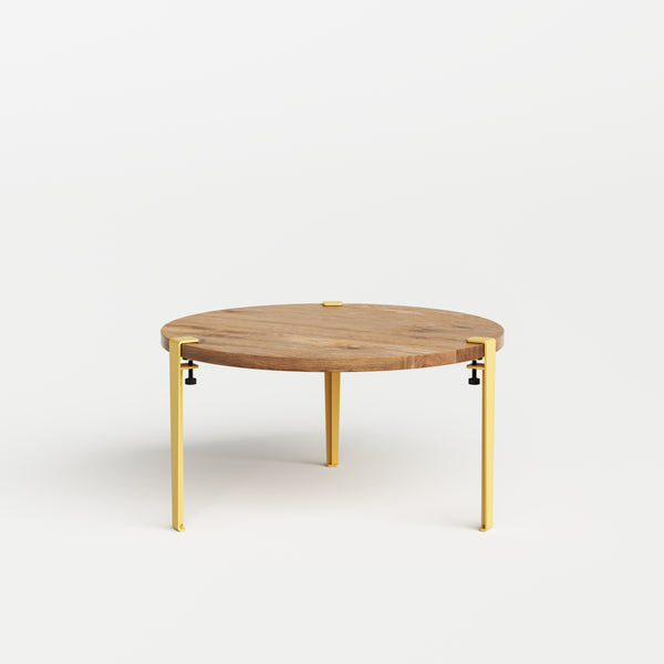 Table basse ronde TIPTOE- bois ancien recyclé