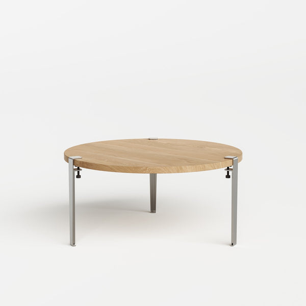 Table basse ronde TIPTOE – chêne massif - Édition CORE