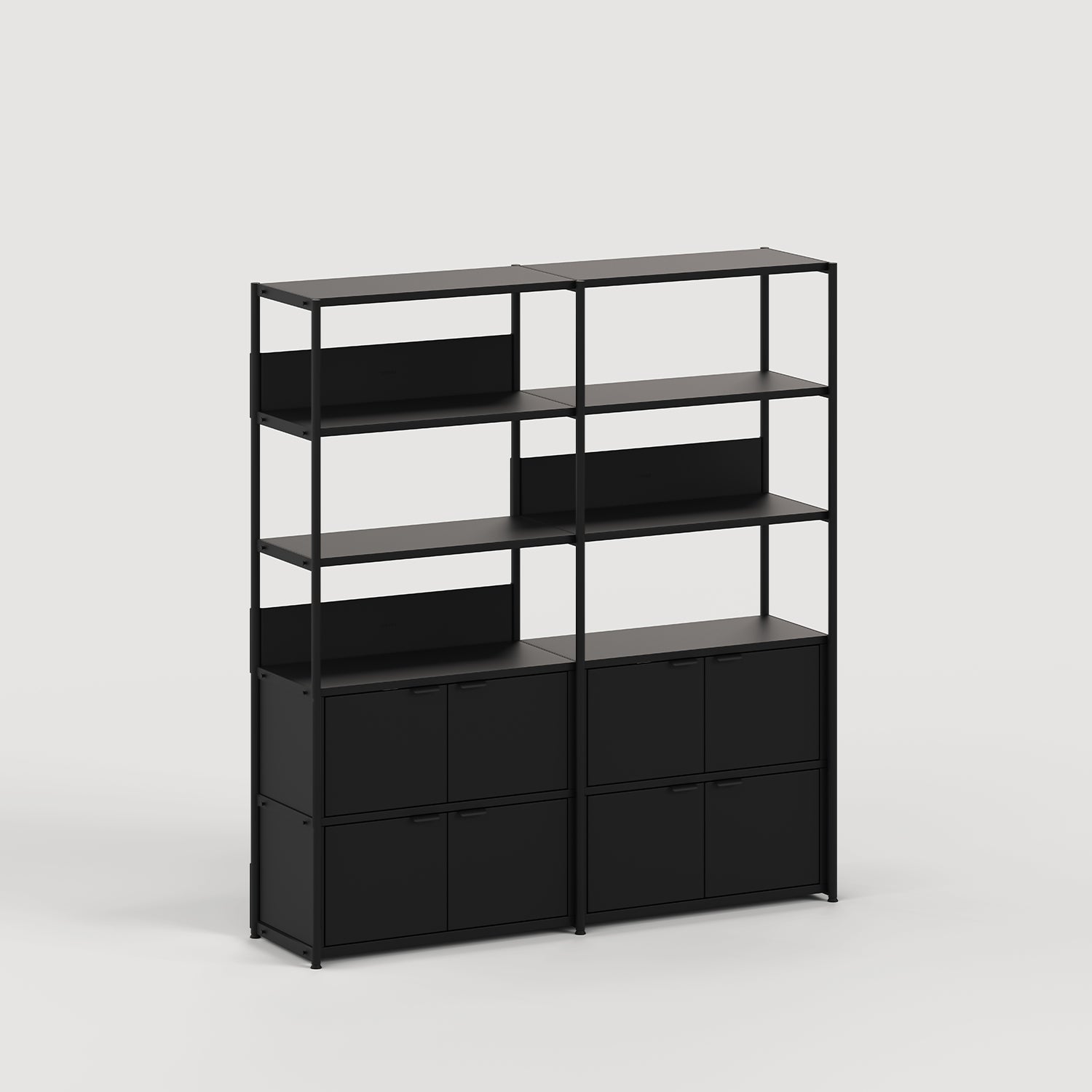 Étagère UNIT - H180 à 215 x L164cm - acier thermolaqué