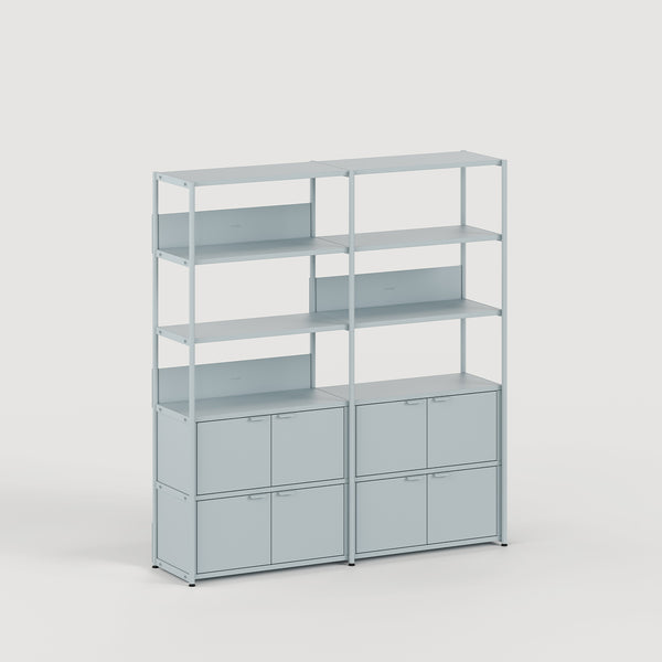 Étagère UNIT - H180 à 215 x L164cm - acier thermolaqué