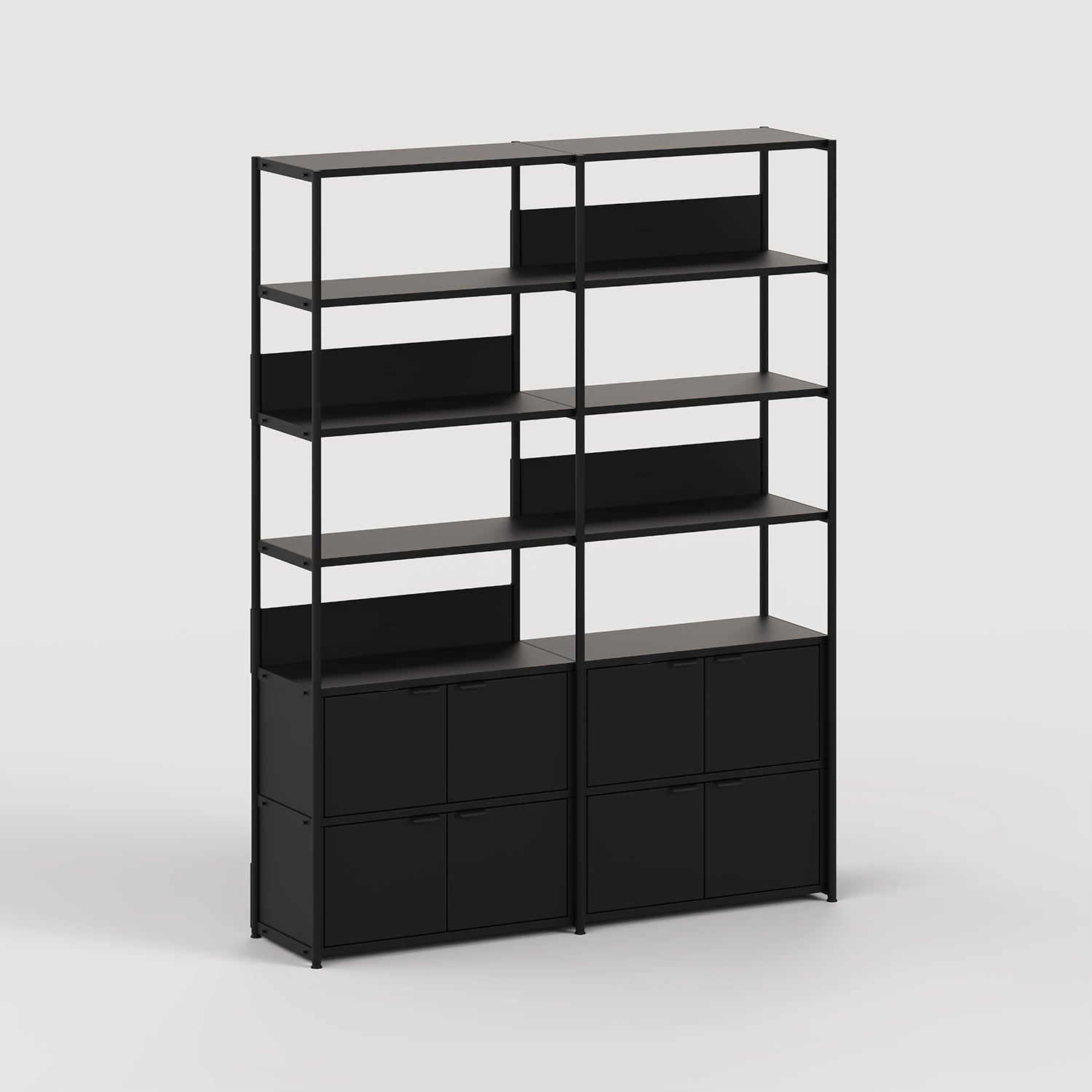 Étagère UNIT - H180 à 215 x L164cm - acier thermolaqué