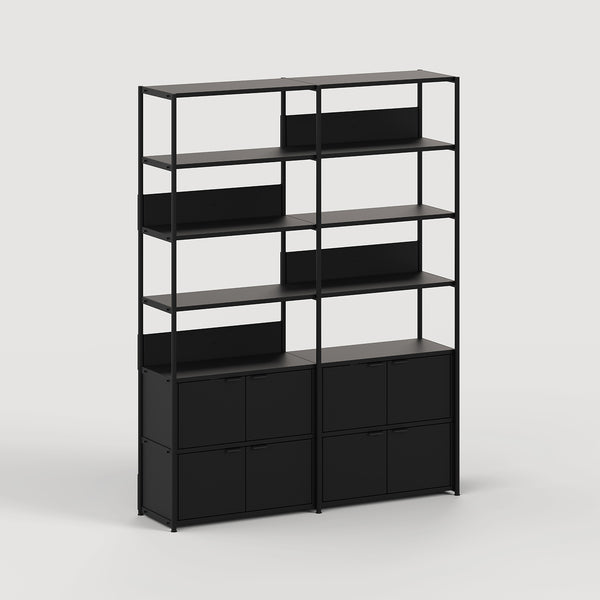 Étagère UNIT - H180 à 215 x L164cm - acier thermolaqué