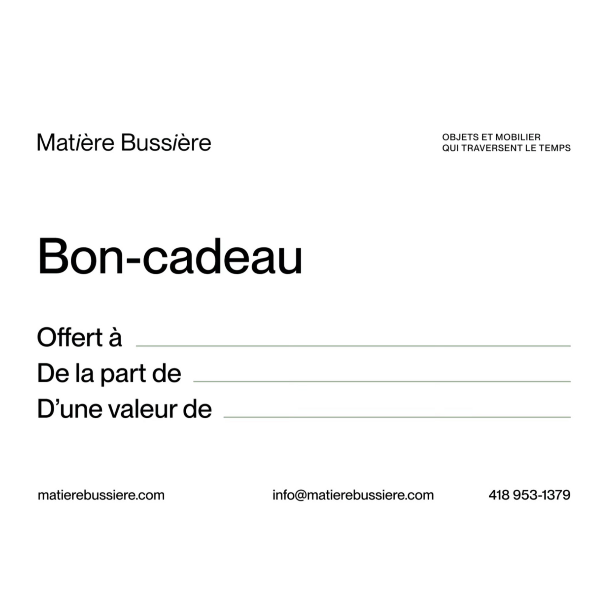 Bon-cadeau traditionnel