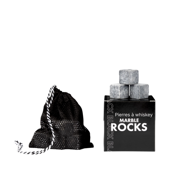 Black marble rocks