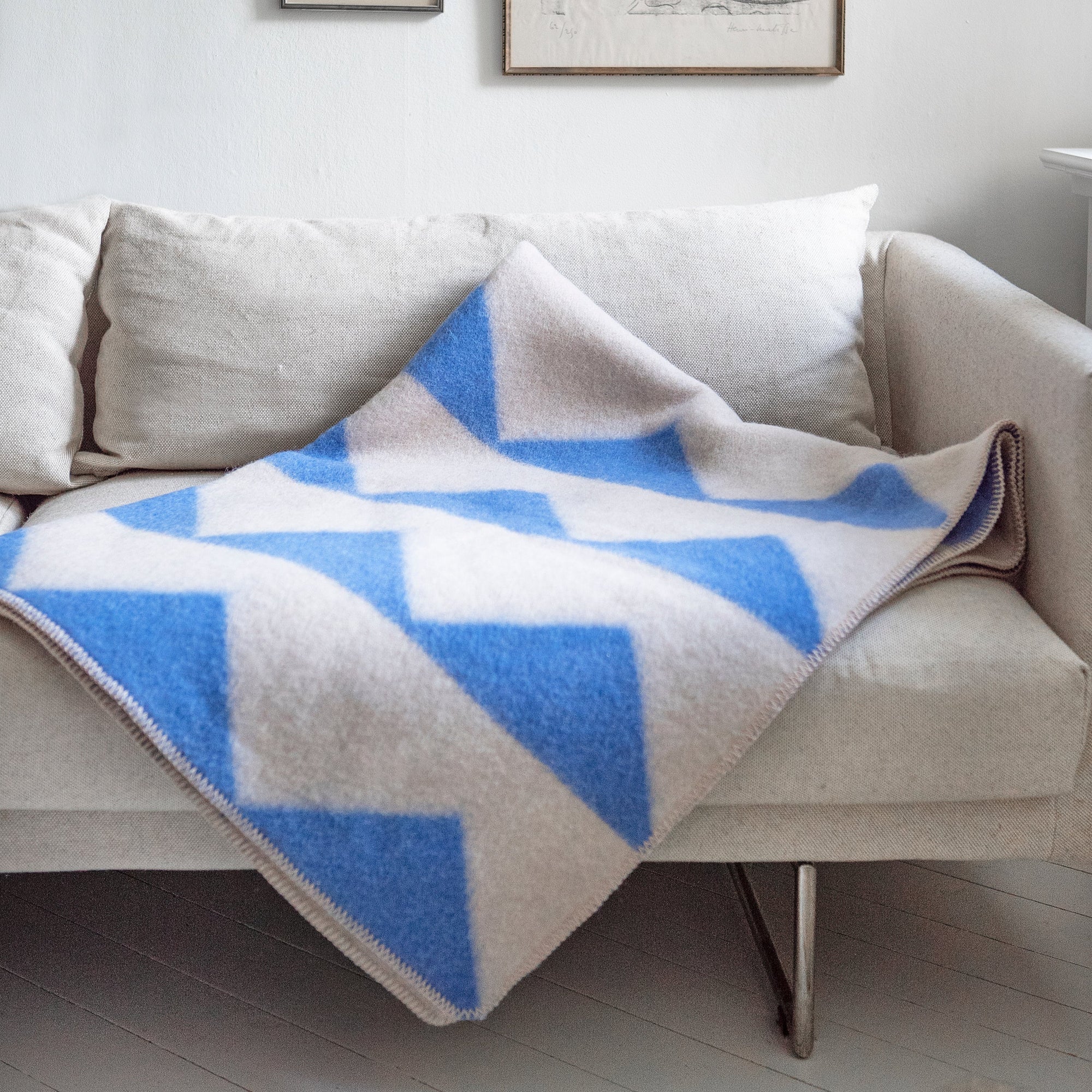 Arctic throw cobalt