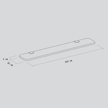 BRACKET wall shelf - Venezia recycled plastic - 60cm 