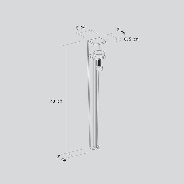 Set of 3 or 4 table legs - 43cm 