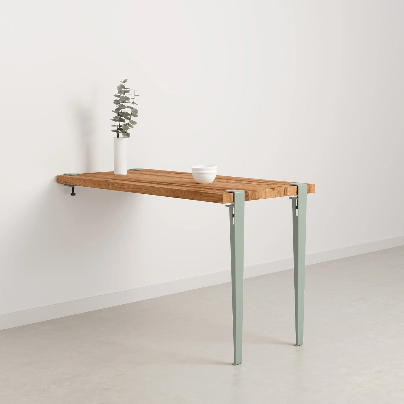 Table à manger murale TIPTOE 120x60cm - bois ancien recyclé