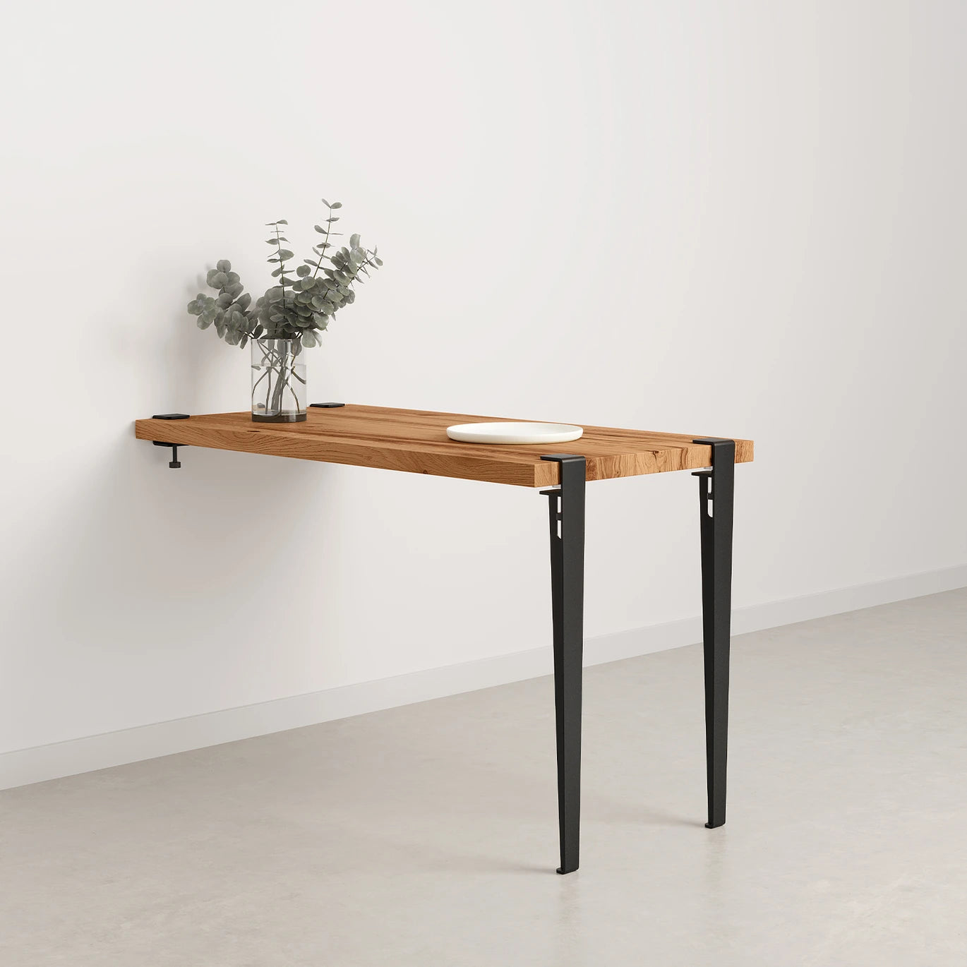 Table à manger murale TIPTOE 120x60cm - bois ancien recyclé