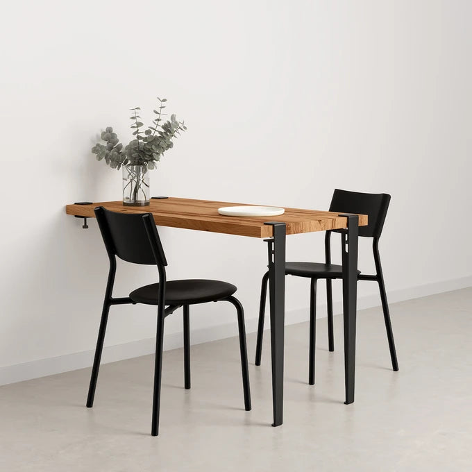 Table à manger murale TIPTOE 120x60cm - bois ancien recyclé