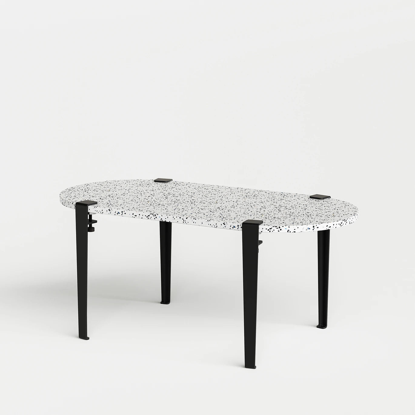 Table basse oblongue TIPTOE - plastique recyclé MACCHIATO